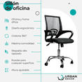 thumbnail image 4 of Silla de Oficina Ajustable Urban Design Sillon Ejecutiva YZ01B, 4 of 10