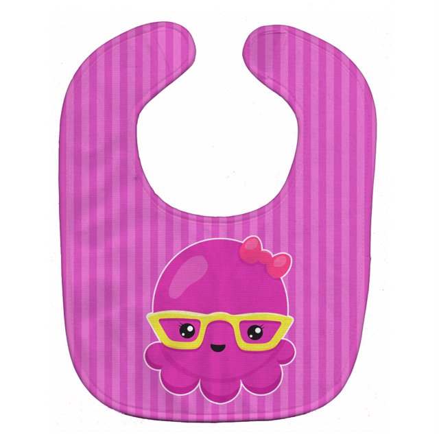 "Treasures Nautical Octopus with es Baby Babero, Rosa, Grande" Caroline's Treasures BB8909BIB