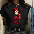 thumbnail image 2 of Nueva camiseta de Minnie Mouse Kawaiii, camiseta de Disney para mujer, camiseta divertida, camisetas negras de moda para mujer, ropa de calle de manga corta, 2 of 5