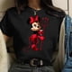 thumbnail image 2 of Nueva camiseta de Minnie Mouse Kawaiii, camiseta de Disney para mujer, camiseta divertida, camisetas negras de moda para mujer, ropa de calle de manga corta, 2 of 5