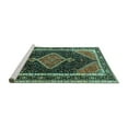 thumbnail image 2 of Ahgly Company Machine Washable Indoor Round Persian Turquoise Blue Traditional Area Rugs, 6' Round, 2 of 4