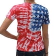 thumbnail image 2 of Women's Patriotic Tie Dye Painted Stars T-Shirt, 2 of 2