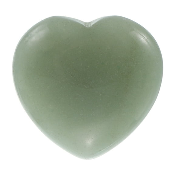 Uxcell Natural Heart Shaped Crystal Stone, 1.2 Inch Mini Polished Love Gemstone Crystal, Pocket Rock Engraved Worry Stones for Women Gifts Meditation, Green Aventurine