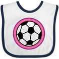 thumbnail image 3 of Inktastic Soccer Player Girls Sports Ball Girls Baby Bib, 3 of 4