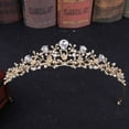 thumbnail image 4 of Becaristey Alloy Exquisite Rhinestone Bridal Crown Retro Style For Elegance Delicate And Exquisite Gold, 4 of 6