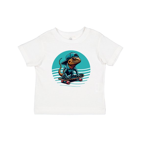 Inktastic Skateboarding Lizard Funny Skateboard Boys Baby T-Shirt