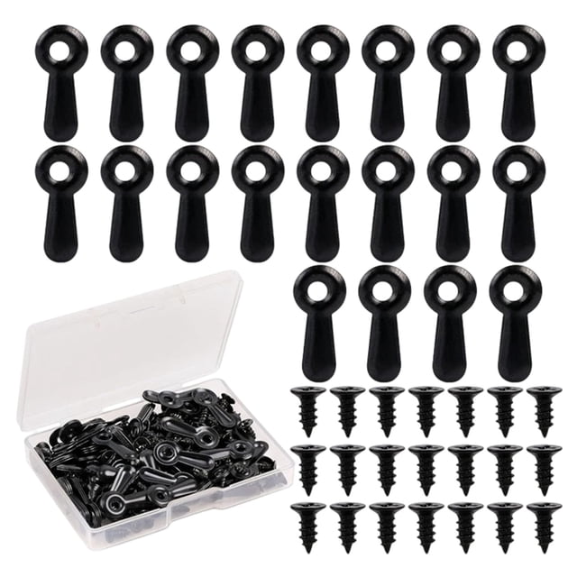 Juego de sujetadores de botón giratorio para marcos de fotos: 100 piezas de clips de soporte para marcos de fotos, clips de hardware para marcos de fotos con 100 piezas de tornillos para
