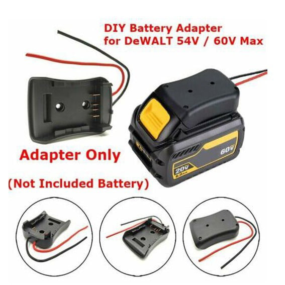 Black Battery Adapter with Fixing Holes for Dewalt 60v Max Power Connector