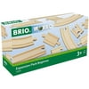 Brio World - 33401 Beginner's Expansion Pack | 11 Piece Wooden Train Tracks for Kids Ages 3 and Up