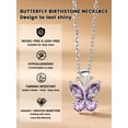 thumbnail image 2 of Bestyle Cute Butterfly Birthstone Necklace for Women, June Pendant Necklace Choker Jewelry Gifts for Mother's Day Birthday Graduation, 2 of 7