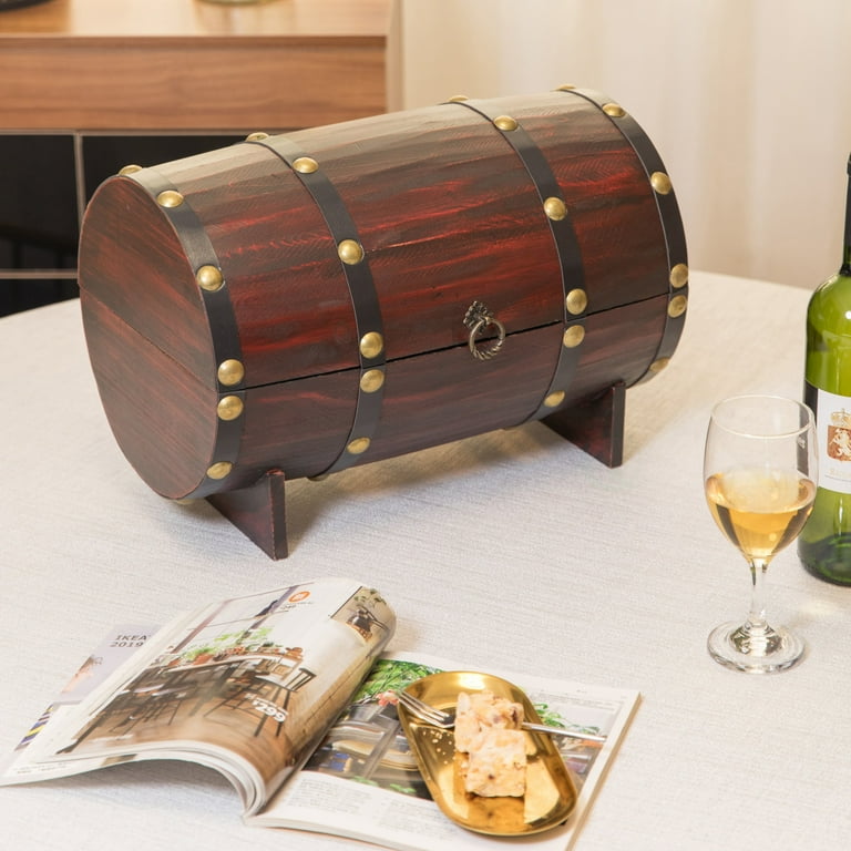 Vintiquewise QI003665N 10.25 x 15 x 9 in. Wooden Wine Barrel