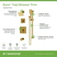 thumbnail image 6 of Symmons 3696BBZ15TRM Duro Hydromersion Pressure Balanced Tub And Shower System - Bronze, 6 of 7