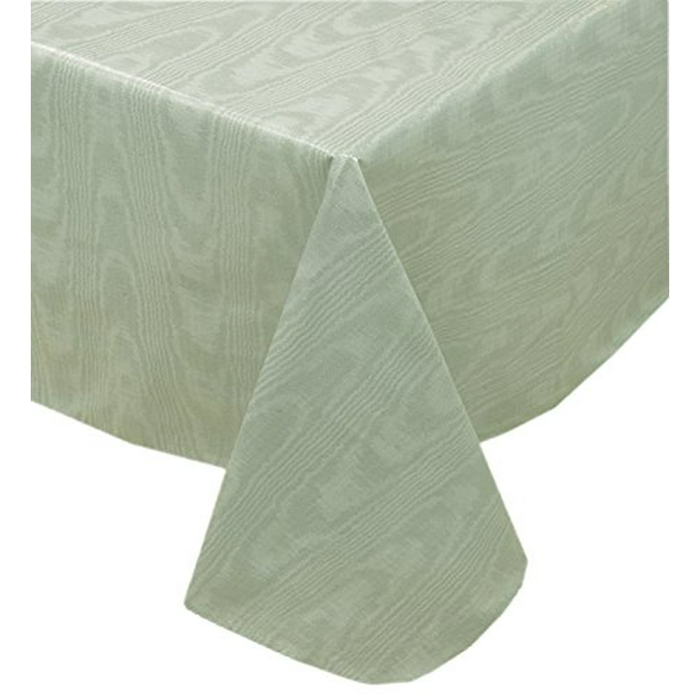 Newbridge Sage Green Moire Wavy Solid Color Print Heavy Gauge Vinyl