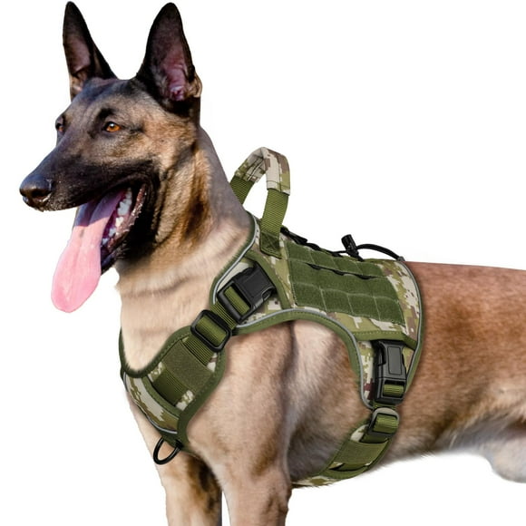 Arnés táctico para perros WINGOIN para perros grandes Green Camo (L)