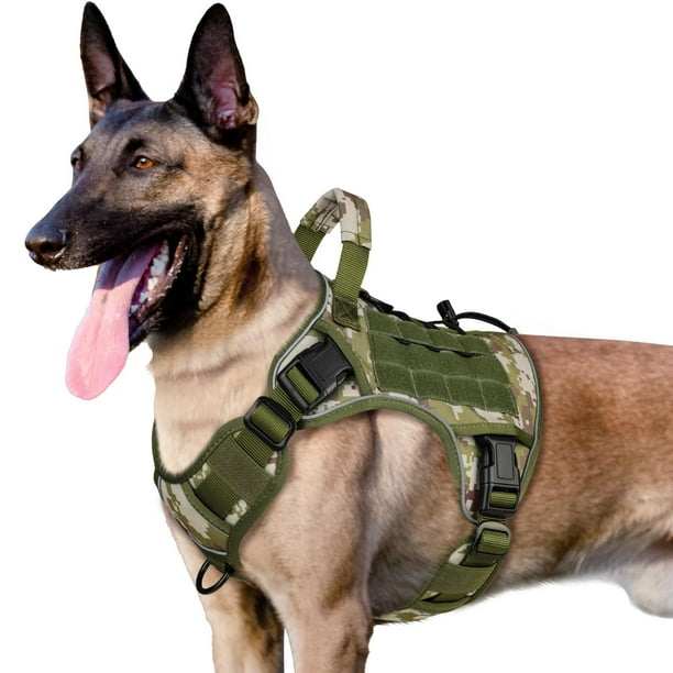 Arnés táctico para perros WINGOIN para perros extragrandes Green Camo