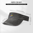thumbnail image 5 of Pride Flag LGBT Flag Sports Sun Visor Hat for Men Women,Empty Top Sun Hats Topless Cap,Black, 5 of 8