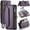 Purple, variant on Crossbody for iPhone 13 Pro Max Case Wallet【RFID Blocking】with 10-Card Holder Zipper Bills Slot, Soft PU Leather Magnetic Shoulder Wrist Strap for iPhone 13 Pro Max Wallet Case Women