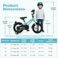 thumbnail image 3 of Costway 12" Kids Bike for 3-4 Years Old Boys & Girls with Adjustable Seat Handbrake Reflectors Blue, 3 of 10