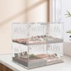 4 Grids 24*30*28.5cm Acrylic Reptile Terrarium Lizard Cage Rectangular ClearTank Acrylic Climbing Pet Box Case