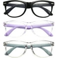 thumbnail image 3 of 3 Pack kids Blue Light Blocking Glasses For Girls And Boys Computer Blue Light Blocking Glasses For Age 3-9 (Black + Light purple + Light gray), 3 of 15