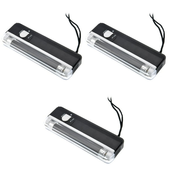 WORGEOUS 3pcs 2-in-1 Portable Handheld Currency Money Detector Torch Lamp