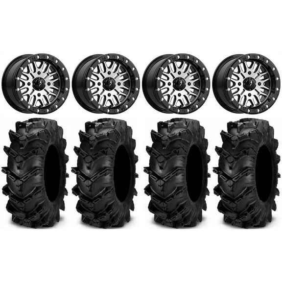 MSA Brute Beadlock 14" ATV Wheels 27" Cryptid Tires Sportsman 550 850 1000