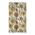 thumbnail image 1 of Floral Hanging Pocket Organizer, Graphical Colorful Flowers in Cartoon Style, Printed Polyester Storage Bag with Pockets, 21" x 31", Mustard Vermilion White, 1 of 2