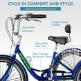 thumbnail image 3 of NAIZEA Adult Folding Tricycle 7-Speed, 20/24/26-Inch Three Wheel Cruiser Bike with Cargo Basket, Foldable Tricycle for Adults, Women, Men, Seniors, Teenagers, 3 of 8