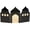 black, variant on Jiibva Islamic Ramadan Table Decor Foldable Openwork Screen Acrylic Ornaments for Eid Mubarak Muslim Festival Home Desktop Decor