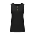 thumbnail image 5 of Up to 40% off! Kmdttou Women's Sleeveless Round Neck Solid Color Button-Up Top Fashion Layering Slim Trendy Cool Tops, 5 of 7