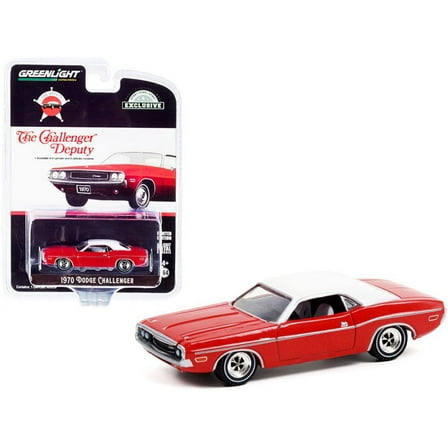1970 Dodge Challenger, Bright Red - Greenlight 30313/48 - 1/64 scale Diecast Model Toy Car