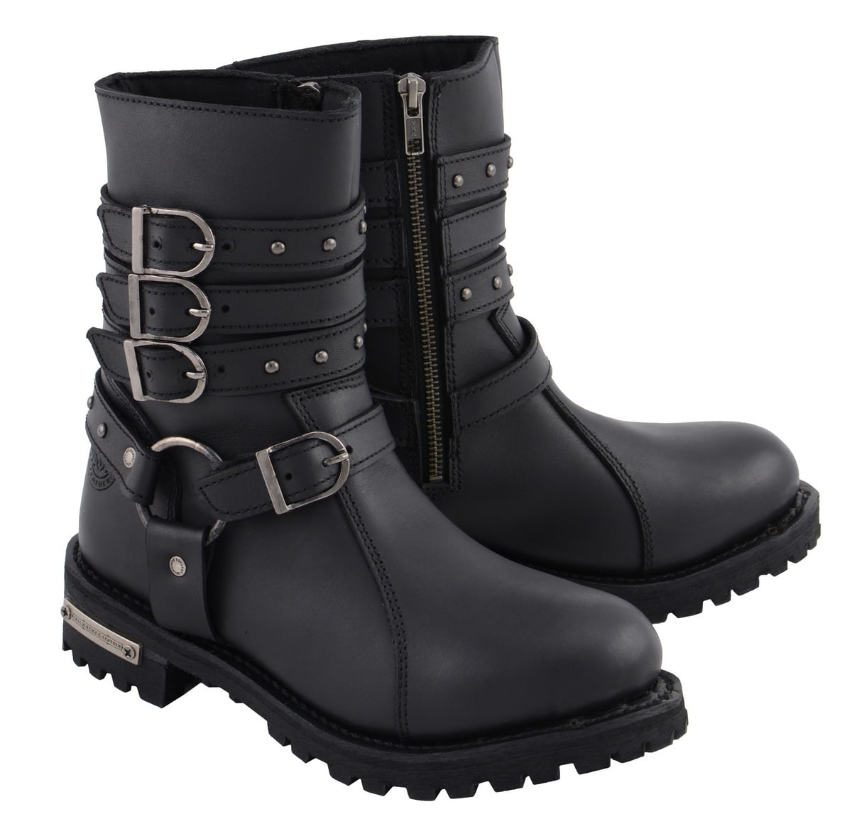 black harness boot