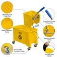 thumbnail image 5 of MATTHEW CLEANING Mop Bucket String Mop with Side Press Wringer On Wheels,Heavy Duty Tandem Portable Floor Cleaning Wavebrake,Ideal for Household,Industrial,Restaurant,22 Quart, 5 of 6