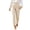 Beige 1, variant on Work Pants for Women Wide Leg Ladies Elegant Office Smart Stretch Suit Pants with Pockets Bootleg Yoga Palazzo Tummy Control Jogging High Elastic Waist Bottom Business Workout