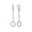 Silver, variant on Sterling Silver Cubic Zirconia Circle Paperclip Leverback Earrings
