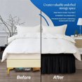 thumbnail image 4 of Dosaele Wrap Around Bed Skirt 12” inch Drop Easy Care Microfiber Made Bedskirts (Full-Light Grey), 4 of 6