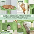thumbnail image 3 of 70" Cat Tree Cat Condo Cat Trees and Towers Multi-Level Activity Center Cat Playhouse with Sisal Scratching Posts & Perch for Kittens, Easy to Assemble, Green, 3 of 8