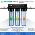 thumbnail image 2 of iSpring WGB32B-KS Whole House Water Filter System, 3-Stage Filtration, Reduces Heavy Metals, Hydrogen Sulfide, Chlorine, Chloramine, Sediments, 2 of 7