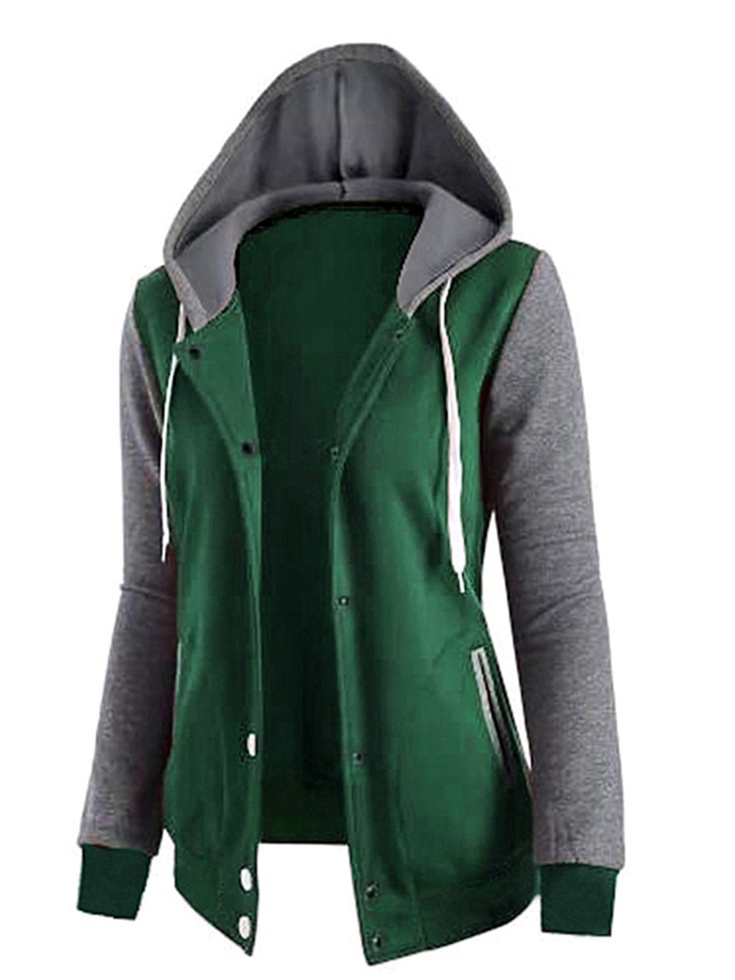 button down sweatshirt jacket