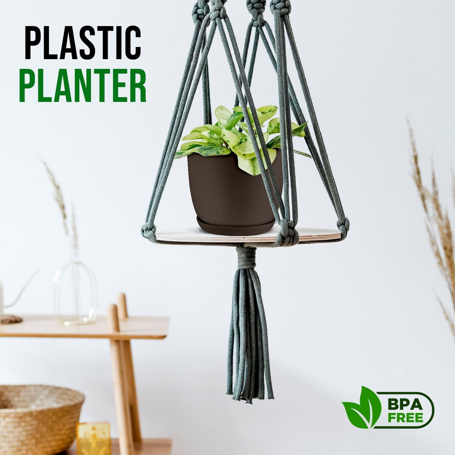 Lifemaster 20-Piece Brown Planter Pots with Drainage - Lightweight, Durable, Space-Saving Design for Indoor/Outdoor Use