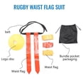 thumbnail image 2 of Greeniant Partido de fútbol americano cinturón de entrenamiento ajustable PVC deportes Rugby fútbol competición práctica etiqueta cintura correa Ropa Deportiva, Zapatos 3 uds blanco rojo Greeniant OD029002-01, 2 of 6