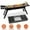 F-Black, variant on Portable Stainless Steel BBQ Grill - Lightweight Outdoor & Home Use Grill for Camping, Backyard, Picnic - Durable, High Temperature Resistant with Baking Tray & Accessories, Silver