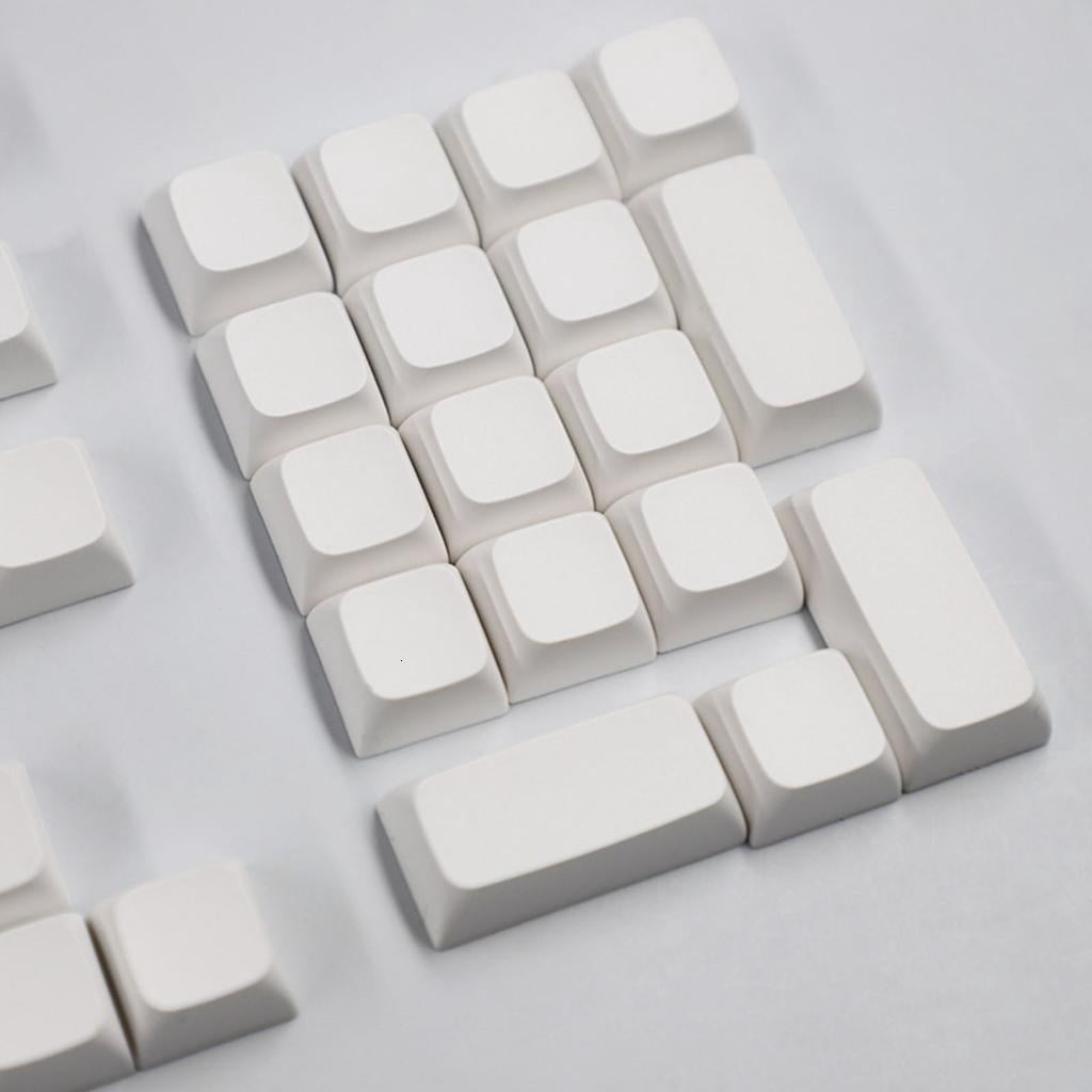 134PCS Stylish Minimalist White Keycaps XDA Height PBT DyeSub Keycap Set for Mechanical Keyboard