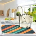 thumbnail image 5 of Yayeee Dish Drying Mat for Kitchen Counter 18"x24" Microfiber Absorbent Pad, Retro Stripes, 5 of 7