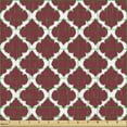 thumbnail image 2 of Ambesonne Abstract Fabric by the Yard Upholstery, Ikat Inspired Ornaments, 10 Yards, Pale Maroon and White, 2 of 5