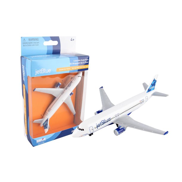Avión de juguete Daron JetBlue de metal fundido a presión para niños mayores de 3 años