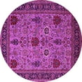thumbnail image 1 of Ahgly Company Indoor Round Oriental Pink Industrial Area Rugs, 4' Round, 1 of 4