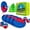 Blue+Red, variant on PLAYZAP Toss and Catch Ball Game set, Outdoor Beach Sand Indoor Toys for Kids, Outside Yard Lawn Games for 3-12 Years Old Boys Girls Gifts for Kids Family - 6 Paddles and 6 Balls (Upgraded)