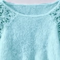 thumbnail image 4 of Gytharion Women's Lace Sleeve Sweaters Loose Solid Color Crew Neck Long Sleeve Patchwork Pullover Tops with Ribbed Cuffs Fashion Jumper Tops, 4 of 5