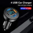 thumbnail image 1 of Bgsha 4 USB QC3.0+PD USB Car Cigar Charger Lighter Digital LED Voltmeter 12V/24V, 1 of 9